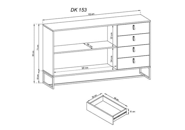 FURNLUX LIPASTO TUMMA TAMMI & GRAFIITTI 153CM