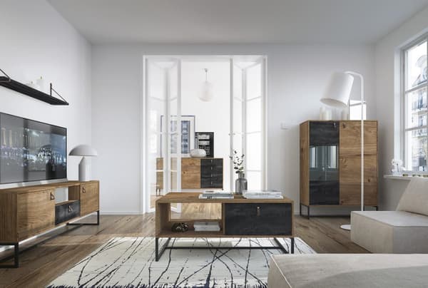 FURNLUX VITRIINI TUMMA TAMMI & GRAFIITTI 93CM