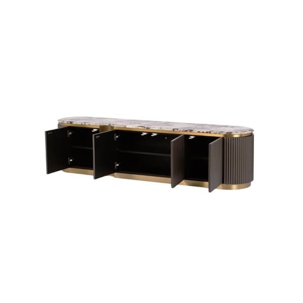 FURNLUX TV-BORD STILIG MÖRKGRÅ 200CM
