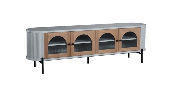 FURNLUX TV-STATIV STILIG LJUSGRÅ 200CM