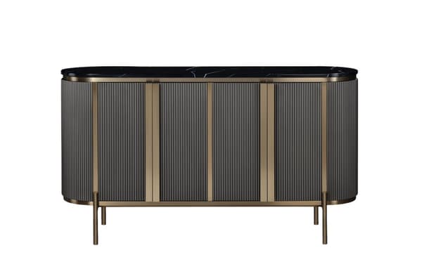 FURNLUX TV-STATIV STILIG SVART & BEIGE 160CM