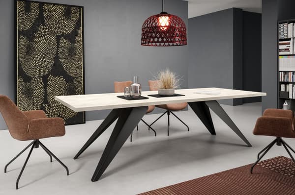 FURNLUX RUOKAPÖYTÄ VENTO VALKOINEN & MUSTA 80CM