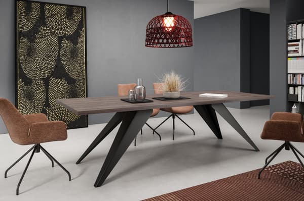 FURNLUX MATBORD VENTO BRUN & SVART 80CM