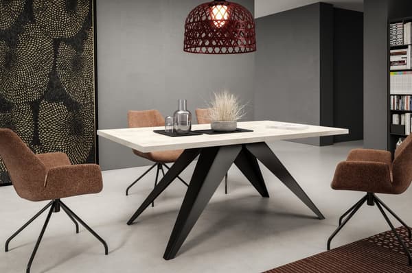 FURNLUX RUOKAPÖYTÄ VENTO VALKOINEN & MUSTA 90CM