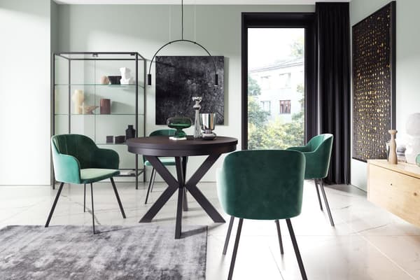 FURNLUX RUOKAPÖYTÄ EDDER MUSTA 90CM