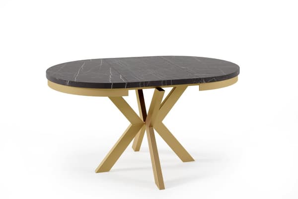 FURNLUX RUOKAPÖYTÄ EDDER BLACK & GOLD 120CM