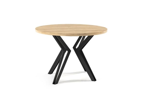 FURNLUX MATBORD RANDI EK LJUS & SVART 100CM