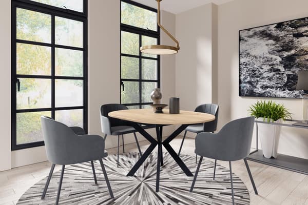 FURNLUX RUOKAPÖYTÄ LEIA BEIGE 100CM