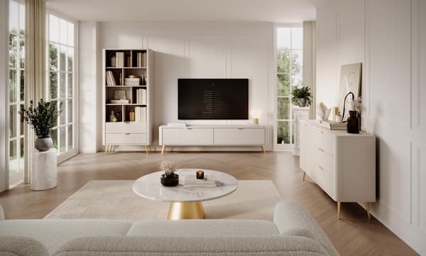 FURNLUX VITRINSKÅP LANTE VIT 88CM