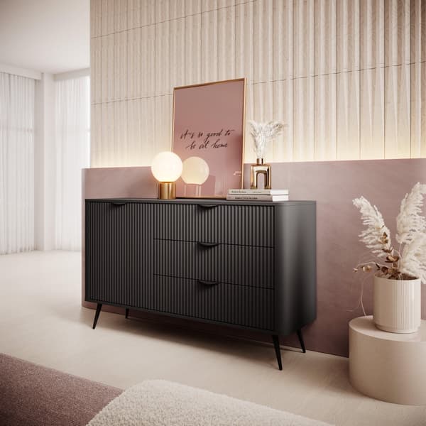 FURNLUX SKÄNK LANTE SVART 138CM