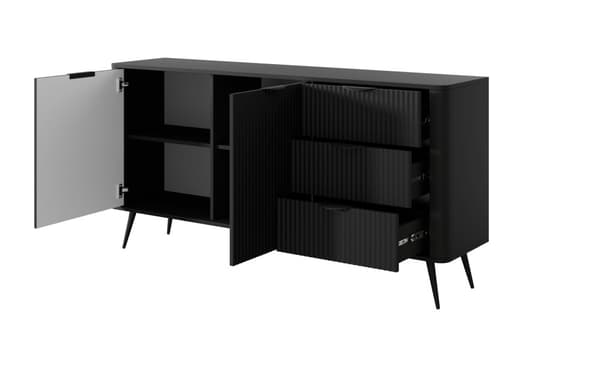 FURNLUX SKÄNK LANTE SVART 163CM