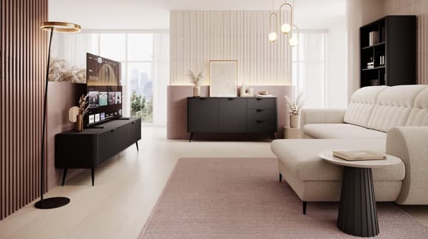 FURNLUX TV-STATIV LANTE SVART 200CM