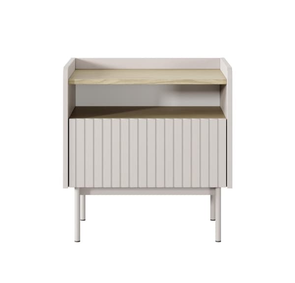 FURNLUX NATTDUKSBORD NIVÅ BEIGE 53CM