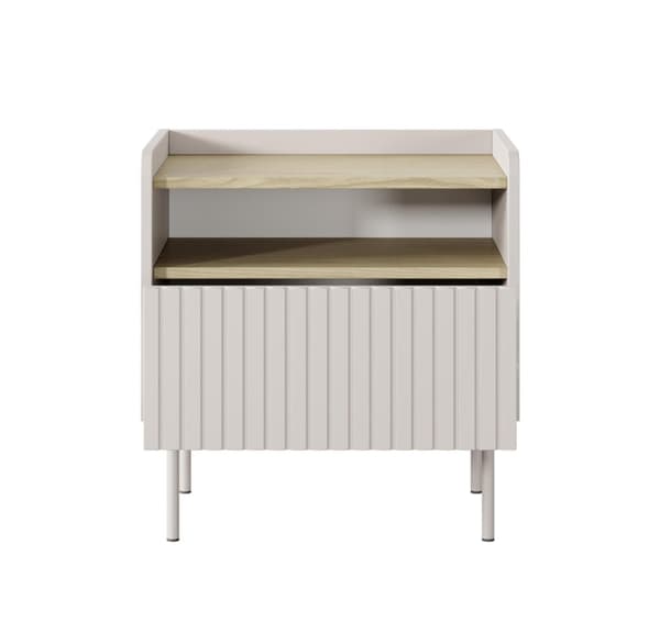 FURNLUX NATTDUKSBORD NIVÅ BEIGE 53CM