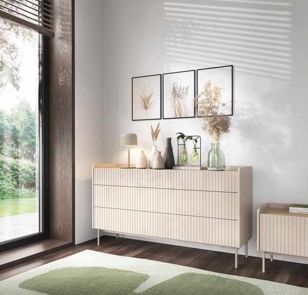 FURNLUX NATTDUKSBORD NIVÅ BEIGE 53CM