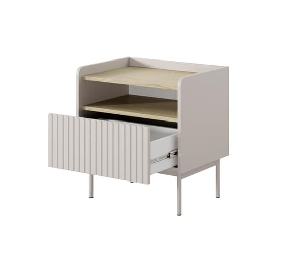 FURNLUX NATTDUKSBORD NIVÅ BEIGE 53CM