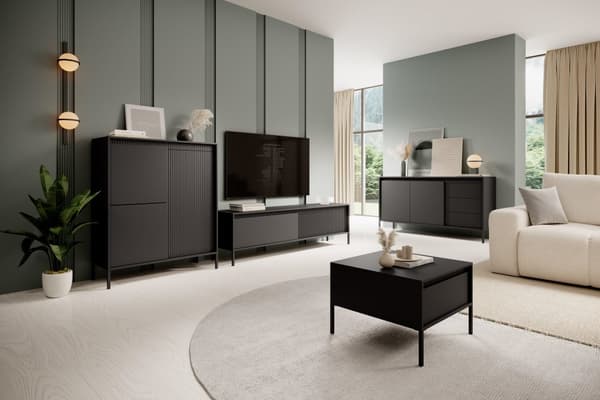 FURNLUX SKÄNK SENSATION SVART 153CM