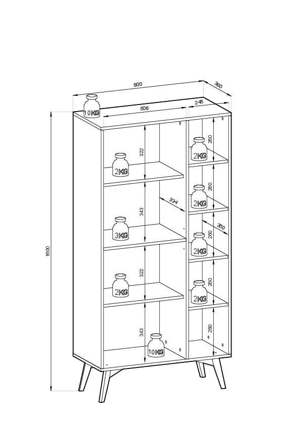 FURNLUX LIPASTO METSÄ BEIGE & VIHREÄ 80CM