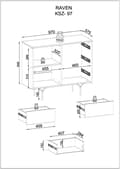 Pikkukuva 6 / 6: FURNLUX LIPASTO KORPPI MUSTA 97CM