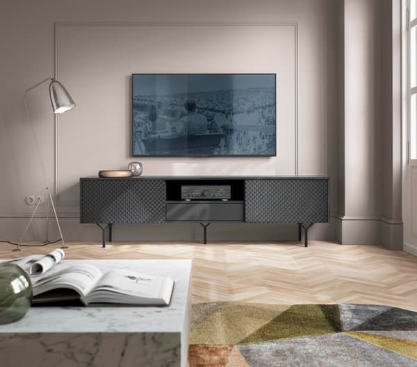 FURNLUX TV-TELINE RAVEN MUSTA 180CM