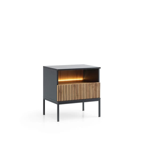 FURNLUX NATTDUKSBORD SENTO SVART 54CM