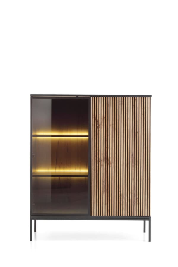 FURNLUX VITRIINI SENTO MUSTA 104CM