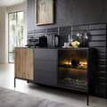 Miniatyrbild 4 av 5: FURNLUX SKÄNK SENTO SVART 154CM