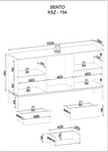 Pikkukuva 5 / 5: FURNLUX LIPASTO SENTO MUSTA 154CM
