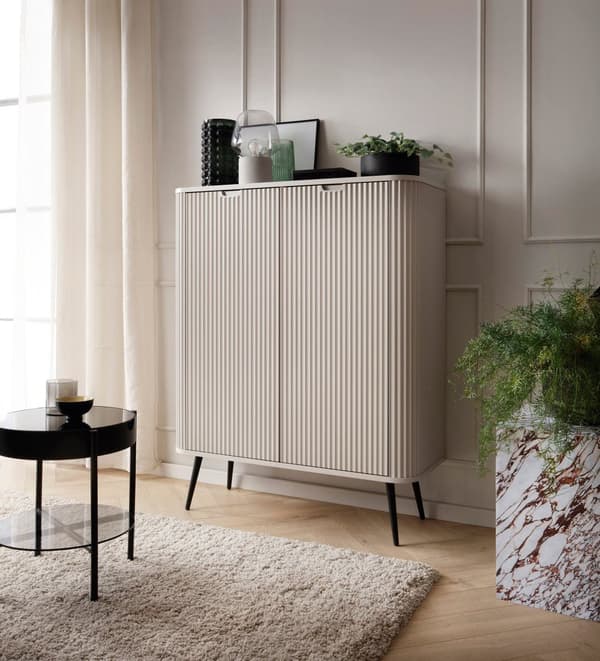 FURNLUX SIVUPÖYTÄ ZOVA BEIGE & MUSTA 103CM