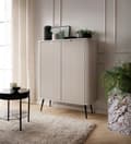 Pikkukuva 4 / 6: FURNLUX SIVUPÖYTÄ ZOVA BEIGE & MUSTA 103CM