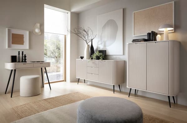 FURNLUX SIVUPÖYTÄ ZOVA BEIGE & MUSTA 103CM