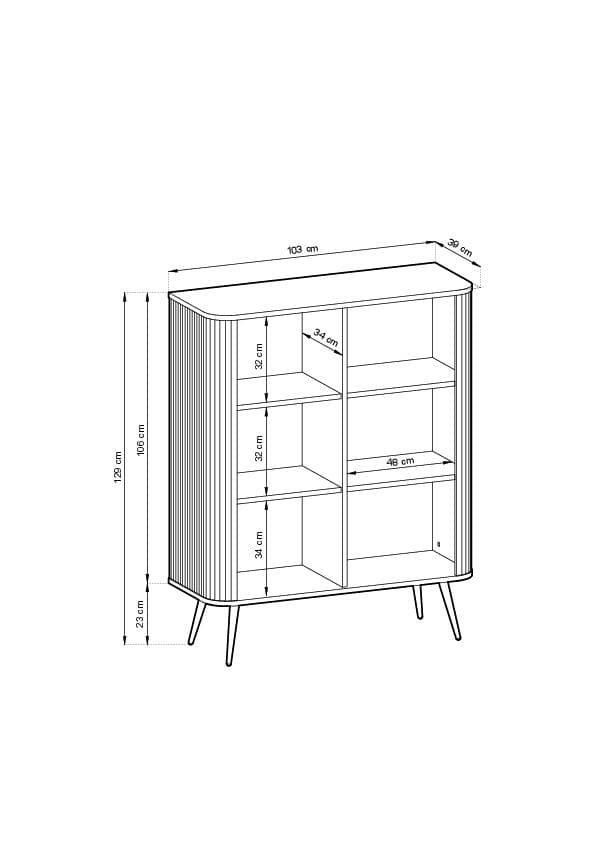 FURNLUX SIVUPÖYTÄ ZOVA BEIGE & MUSTA 103CM
