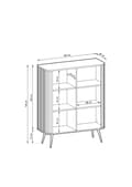 Pikkukuva 6 / 6: FURNLUX SIVUPÖYTÄ ZOVA BEIGE & MUSTA 103CM