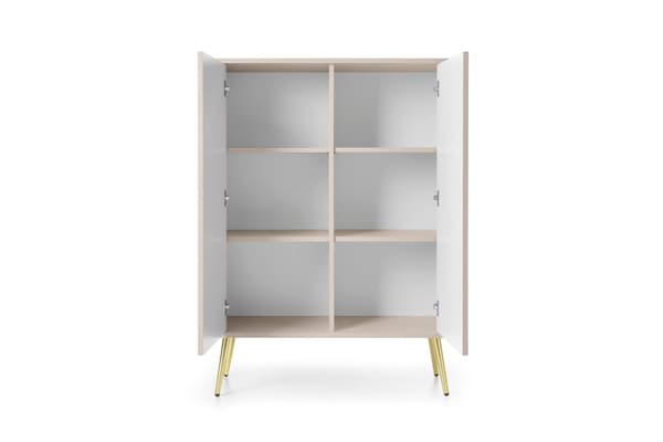 FURNLUX SIVUPÖYTÄ ZOVA BEIGE & KULTA 103CM