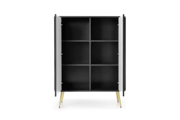 FURNLUX SKÄNK ZOVA SVART & GULD 103CM