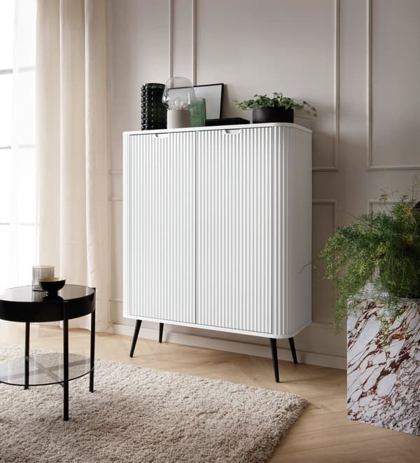 FURNLUX SKÄNK ZOVA VIT & SVART 103CM