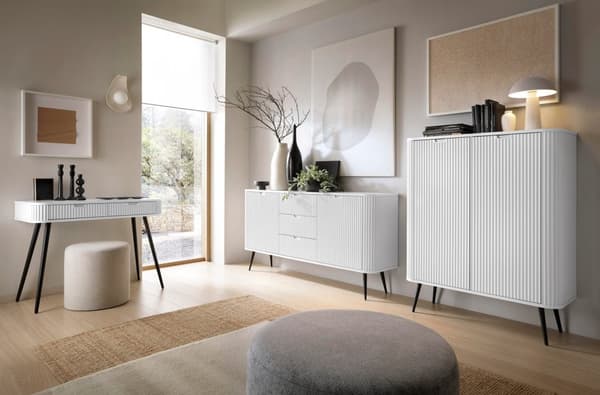 FURNLUX SKÄNK ZOVA VIT & SVART 103CM