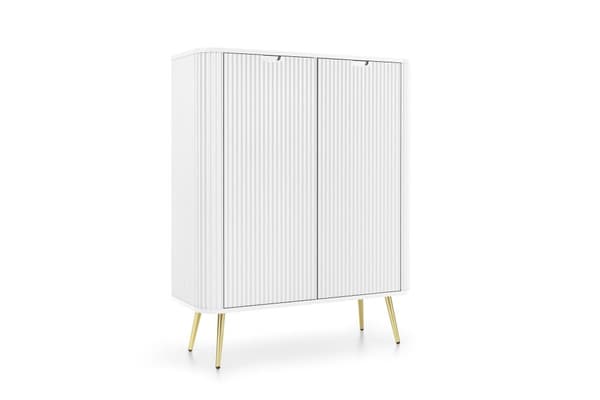 FURNLUX SIVUPÖYTÄ ZOVA VALKOINEN & KULTA 103CM
