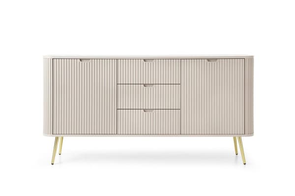 FURNLUX SKÄNK ZOVA BEIGE & GULD 168CM