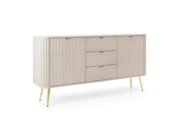 FURNLUX SKÄNK ZOVA BEIGE & GULD 168CM