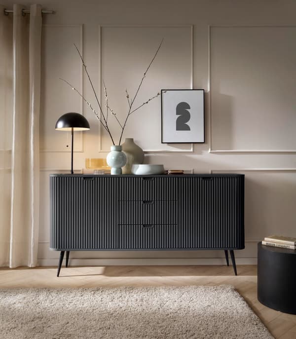FURNLUX SIVUPÖYTÄ ZOVA MUSTA 168CM