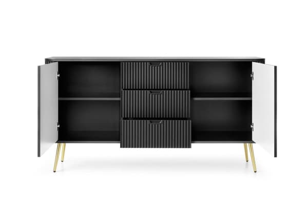 FURNLUX LIPASTO ZOVA MUSTA & KULTA 168CM