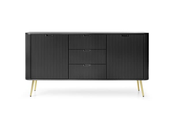 FURNLUX LIPASTO ZOVA MUSTA & KULTA 168CM
