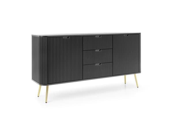 FURNLUX LIPASTO ZOVA MUSTA & KULTA 168CM