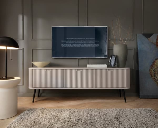 FURNLUX TV-TELINE ZOVA BEIGE & MUSTA 168CM