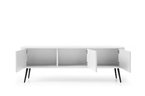 FURNLUX TV-TELINE ZOVA VALKOINEN & MUSTA 168CM