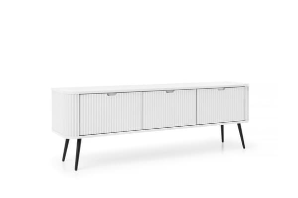 FURNLUX TV-TELINE ZOVA VALKOINEN & MUSTA 168CM