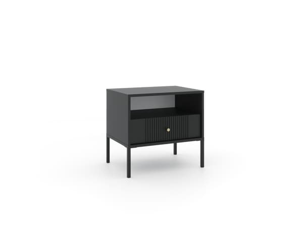FURNLUX NATTDUKSBORD ISEO SVART 54CM