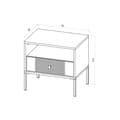 Miniatyrbild 6 av 6: FURNLUX NATTDUKSBORD ISEO SVART 54CM