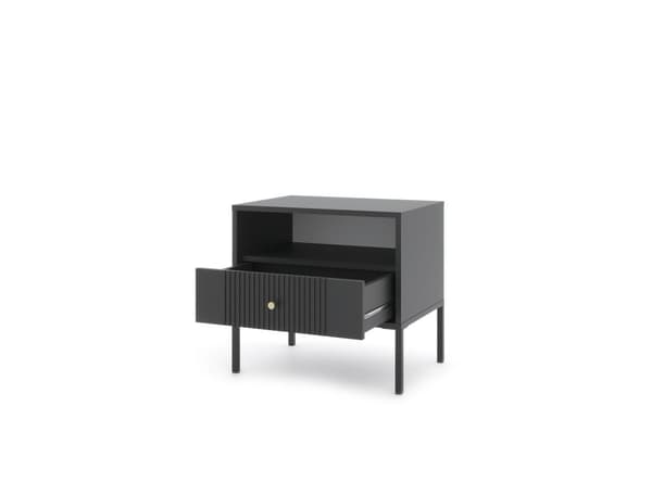 FURNLUX NATTDUKSBORD ISEO SVART 54CM